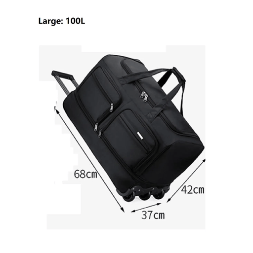 Ecotrek Rolling Duffle Bag with Wheels and Handle | Expandable Waterproof Trolley Travel Bag CP1228 by ECOTREK