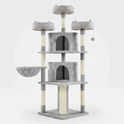 Yaheetech Large Cat Tree Big Cat House Plush Cat Tower Large Cat Tree Big Cat House Plush Cat Tower