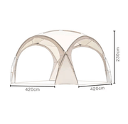 ECOTREK Canopy Dome Canopy Gazebo Tent – 4.2 × 4.2 × 2.3m LCF28517 Dome Canopy Gazebo Tent – 4.2 × 4.2 × 2.3m LCF28517