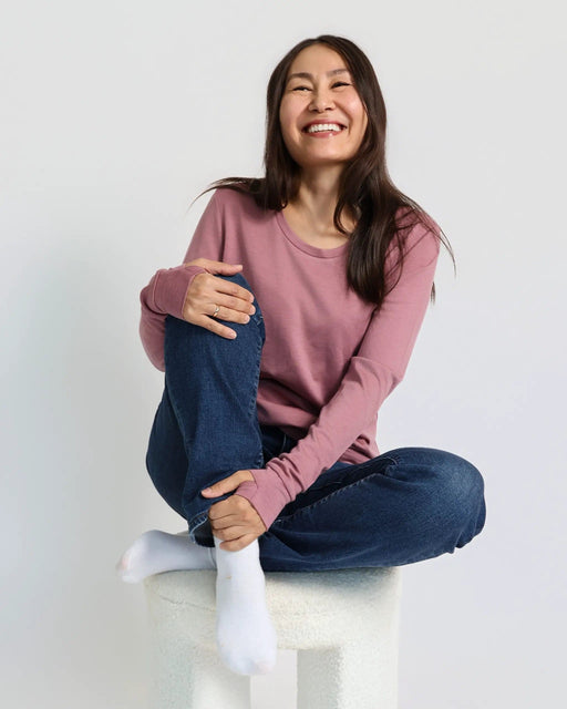 Women's Standard Long Sleeve - 100% Merino Wool, Rose – view 1