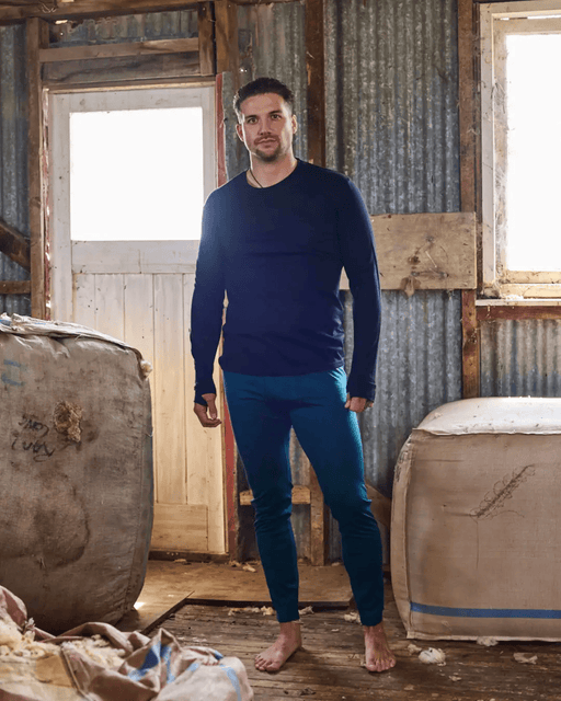 Men's Base Pant - 100% Merino Wool, Pine Green – view 1