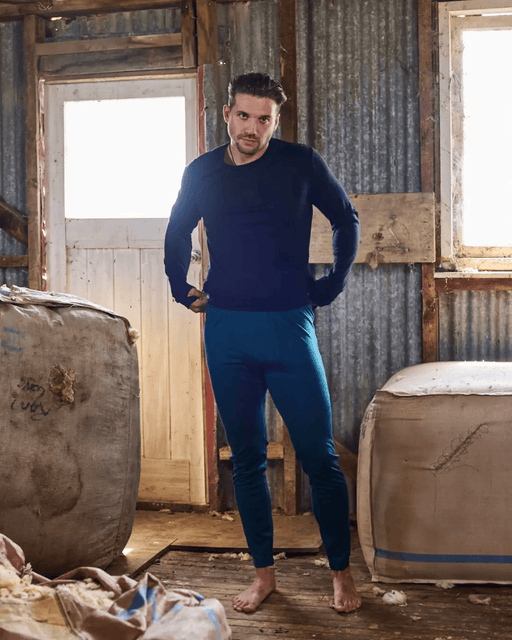 Men's Base Pant - 100% Merino Wool, Pine Green – view 2