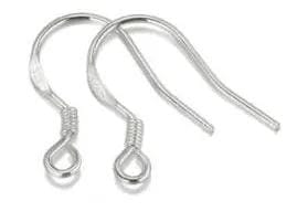 Resin Art NZ Earring Hooks S925 Sterling Silver Earring Hook- One pair S925 Sterling Silver Earring Hook- One pair | NZ