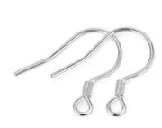 Resin Art NZ Earring Hooks S925 Sterling Silver Earring Hook- One pair S925 Sterling Silver Earring Hook- One pair | NZ