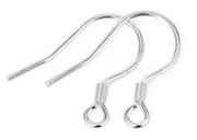 Resin Art NZ Earring Hooks S925 Sterling Silver Earring Hook- One pair S925 Sterling Silver Earring Hook- One pair | NZ