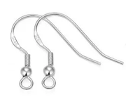 Resin Art NZ Earring Hooks S925 Sterling Silver Earring Hook- One pair S925 Sterling Silver Earring Hook- One pair | NZ
