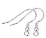 Resin Art NZ Earring Hooks S925 Sterling Silver Earring Hook- One pair S925 Sterling Silver Earring Hook- One pair | NZ
