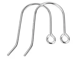 Resin Art NZ Earring Hooks S925 Sterling Silver Earring Hook- One pair S925 Sterling Silver Earring Hook- One pair | NZ
