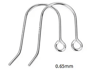 Resin Art NZ Earring Hooks S925 Sterling Silver Earring Hook- One pair S925 Sterling Silver Earring Hook- One pair | NZ