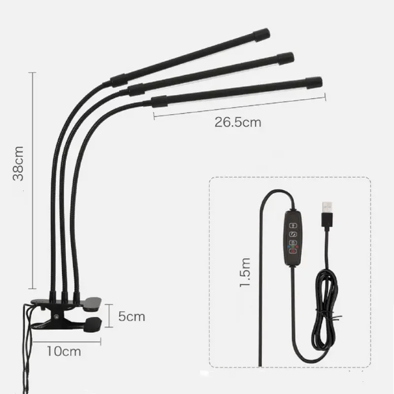 salelink.co.nz Unbranded Grow Light 4 Head LED Plant Light Grow Light 4 Head LED Plant Light | Action Outdoors NZ