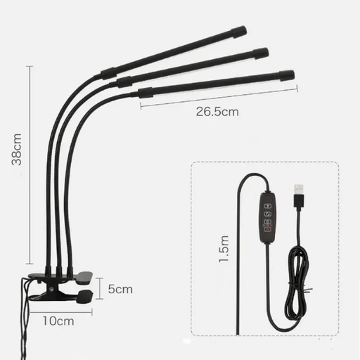 salelink.co.nz Unbranded Grow Light 4 Head LED Plant Light Grow Light 4 Head LED Plant Light | Action Outdoors NZ