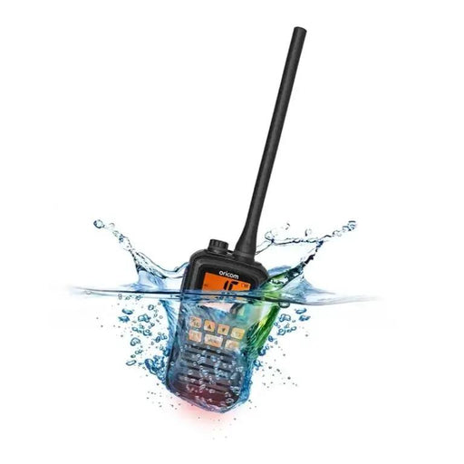 Oricom VHF Marine Radio VHF 3W Marine Portable IPX7 BLACK VHF 3W Marine Portable IPX7 BLACK