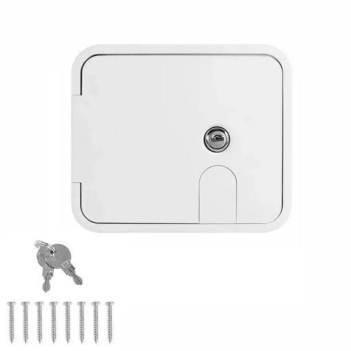 Caravan Utility Door Access Hatch Rectangle 194x165mm RV Motorhome Lock – view 1