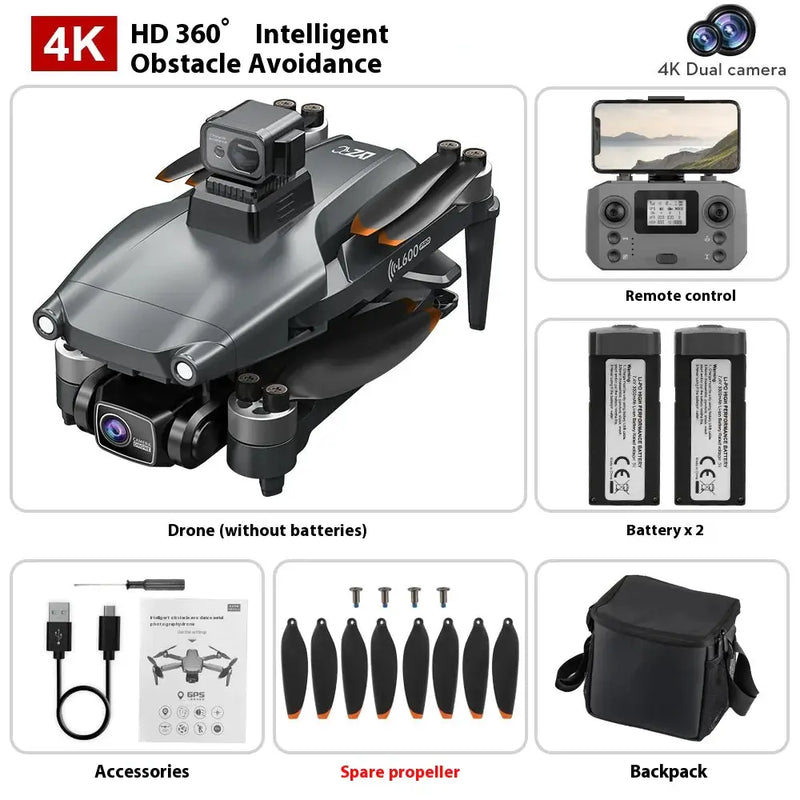 L600 PRO MAX Drone - 4K HD Camera with GPS Smart Return & Laser Obstacle Avoidance | Aerial Photography – view 11