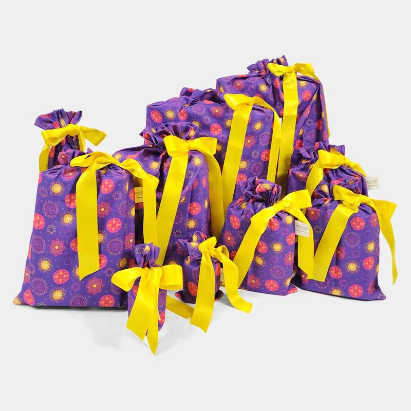 Waste Free Celebrations Marigold Mandala (SYO Reusable Gift Bag Set) Marigold Mandala (SYO Reusable Gift Bag Set)