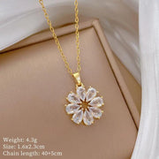 Poppy Gifts Jewellery Aurora Blossom Gold Crystal Necklace Aurora Blossom Gold Crystal Necklace