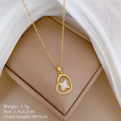 Poppy Gifts Jewellery Celestia Star Gold Crystal Necklace Celestia Star Gold Crystal Necklace