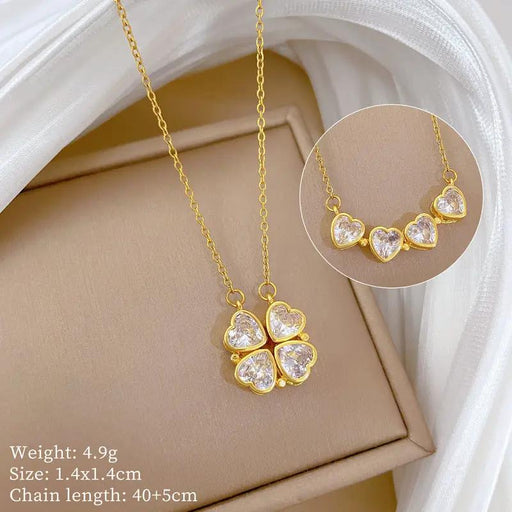 Poppy Gifts Jewellery Rosabelle Clover Gold Crystal Necklace Rosabelle Clover Gold Crystal Necklace