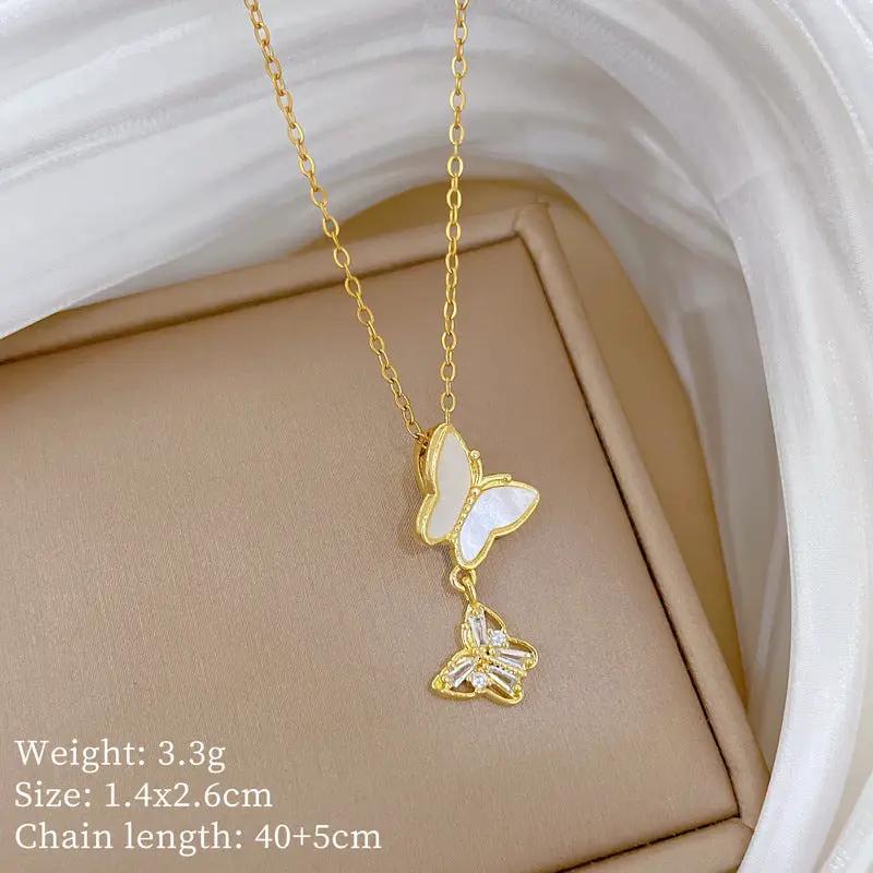 Poppy Gifts Jewellery Flutter Charm Gold Butterfly Necklace Flutter Charm Gold Butterfly Necklace
