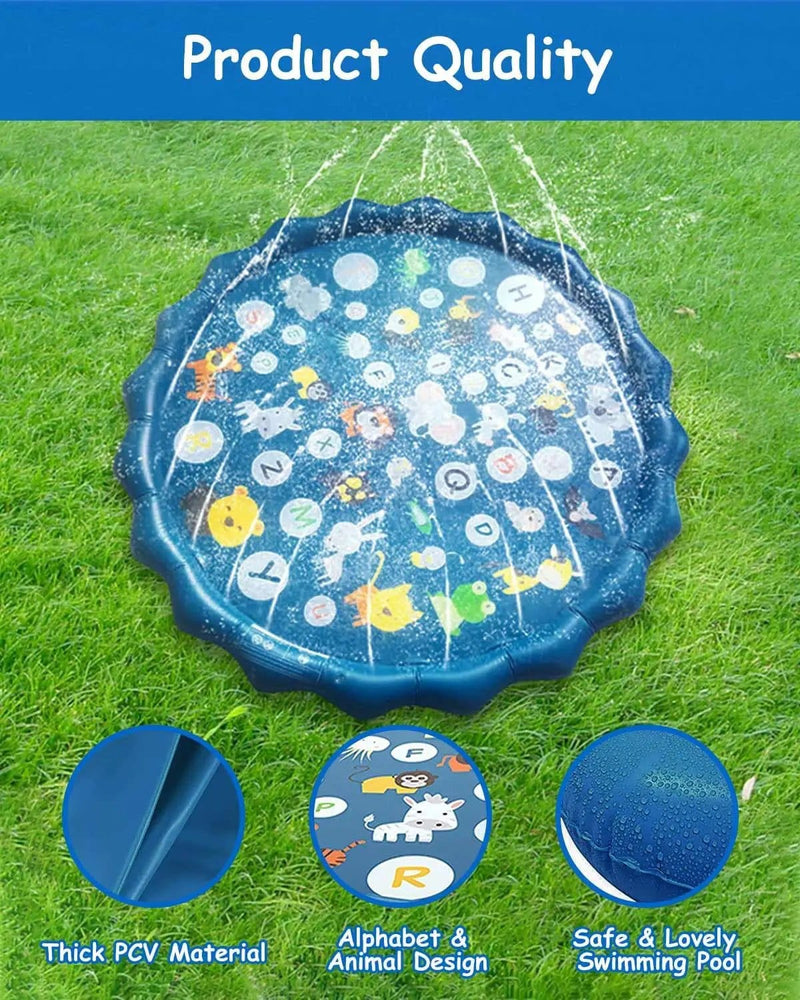 Kids Water Play Mat Sprinkler Splash Pad 170CM – view 5