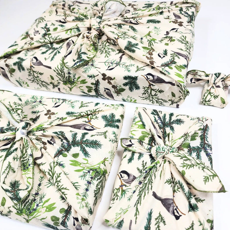 Waste Free Celebrations Furoshiki Wrapping Cloths Nadarrach Beathe Coille - 4 Furoshiki Gift Wraps Nadarrach Beathe Coille - 4 Furoshiki Gift Wraps