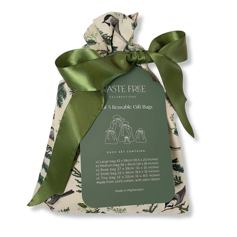 Waste Free Celebrations Fabric Gift Bags Nadarrach Pincons (Reusable Gift Bag Set) Nadarrach Pincons (Reusable Gift Bag Set)
