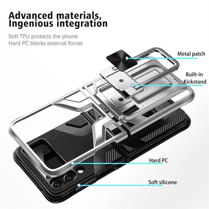 salelink.co.nz Unbranded Samsung Z Flip 4 Case Samsung Z Flip 4 Case - Rugged Kickstand Flip | Action Outdoors NZ