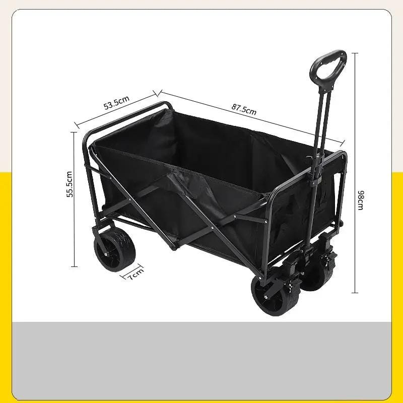 Foldable Outdoor Trolley Picnic Camping Cart 360° Rotating Wheels – view 4