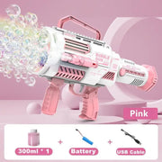 Large Rechargeable Rocket Bubble Gun + Flashlight (43cm) – view 1