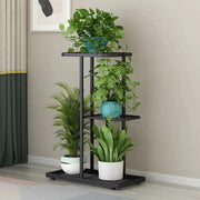 3 Layer Flower Stand Plant Shelf - Dark Grey – view 2
