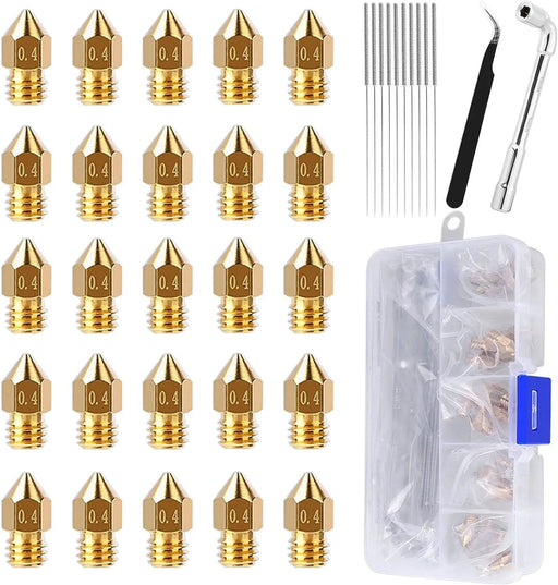 25PCS MK8 3D Printer Extruder Brass Nozzles for Creality Ender 3 – view 1