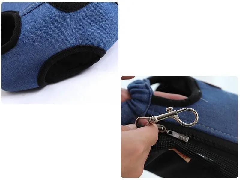 dealonline.co.nz dealonlinenz Pet/Puppy Travel Carry Bag, Blue, Medium Blue Denim Travel Carrier Backpack For Small Pets