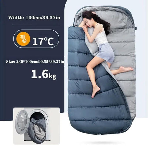 ECOTREK Sleeping bag Large Rectangular Sleeping Bag – 230 x 100 cm, Ideal for Camping, Hiking, Picnic & Outdoor Use LCF61636 Large Rectangular Sleeping Bag – 230 x 100 cm, Ideal for Camping, Hiking, Picnic & Outdoor Use LCF61636