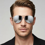 HD Polarized lens Sunglasses Anti-Blue Ray - Silver – view 1