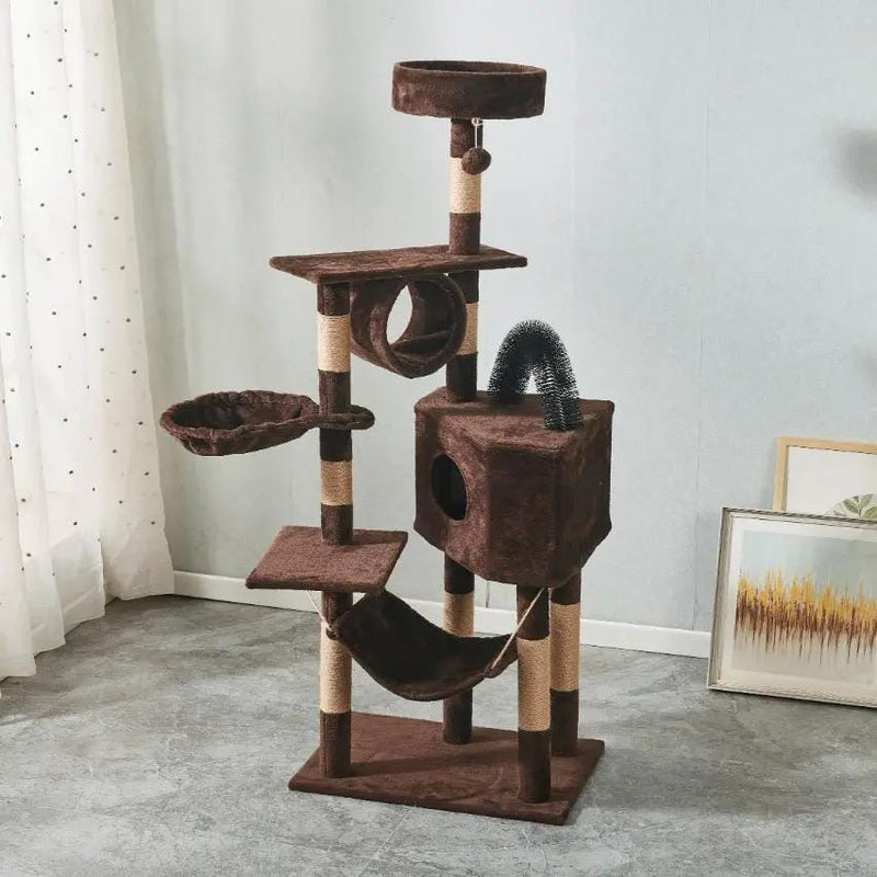 Cat Tree Scratching Post with Mouse 150CM - Light Grey – view 5
