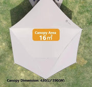 ECOTREK Tent Pop-up Hexagonal Double-Layer Waterproof Tent + Winged CanopyDYLF2063 Pop-up Hexagonal Double-Layer Waterproof Tent + Winged CanopyDYLF2063