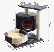 Cat Tree Scratching Post with house & mouse 53cm – view 2