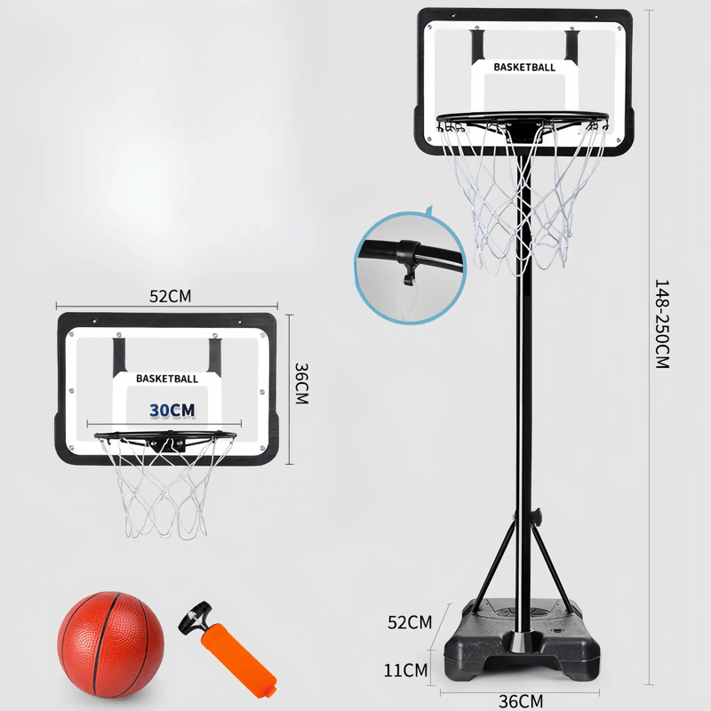 Portable Height Adjustable Basketball Stand Kit 250cm – view 2