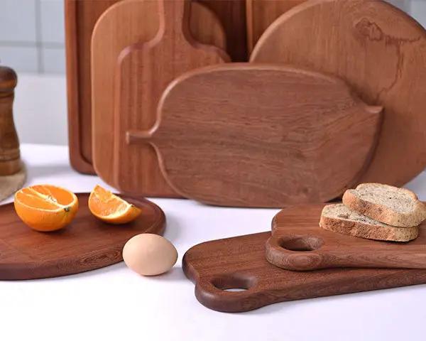 Creative Solid ebony chopping board, wooden kitchen cutting board, multi-functional bread board and serving tray. – view 3