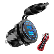 Car Dual USB 12V-24V Charger Quick Charge QC 3.0 Socket Power Outlet – view 1