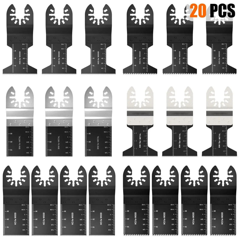 salelink.co.nz Unbranded 20X Multi Tool Oscillating Saw Blades 20X Universal Oscillating Saw Blades Set Dremel
