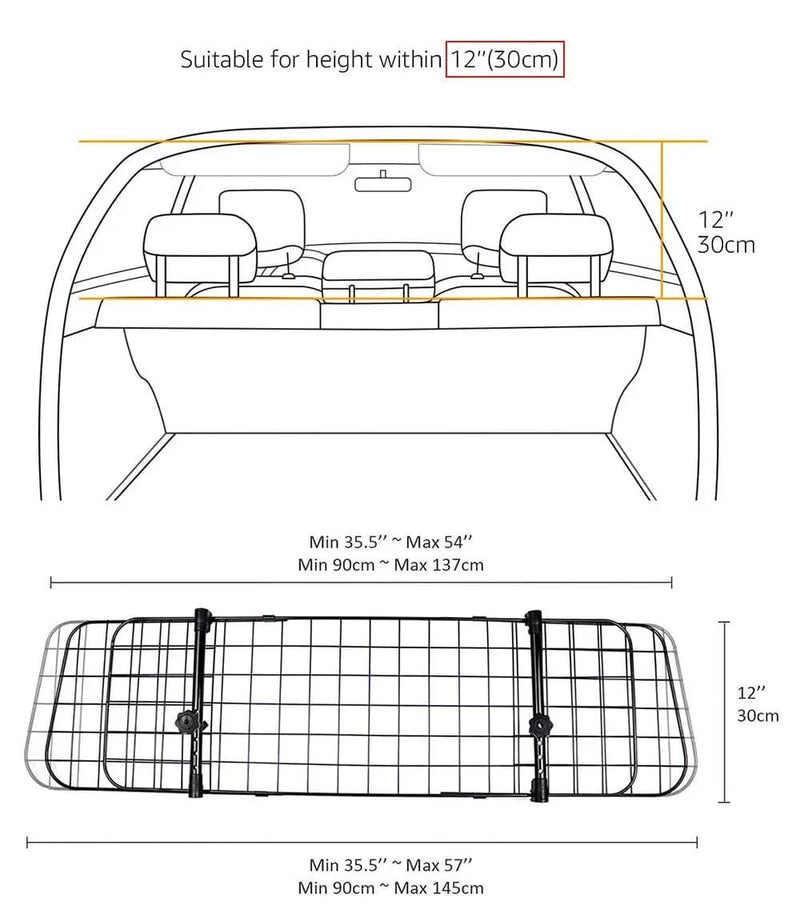 salelink.co.nz Unbranded Dog Car Barrier 12 Inch Dog Car Barrier 12 Inch | Action Outdoors NZ