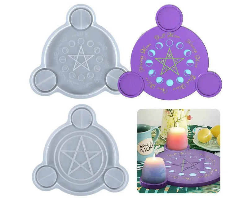 Resin Art NZ Moulds Candle Holder Moulds - Moon Phases Candle Holder Moulds - Moon Phases | NZ