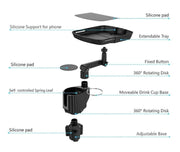 salelink.co.nz Unbranded Car Cup Holder Tray Food Table Car Cup Holder Tray Food Table | Action Outdoors NZ