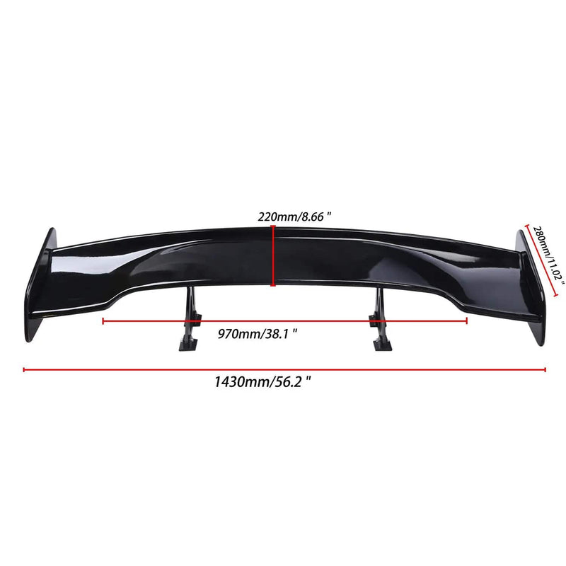 salelink.co.nz Unbranded Universal Car Spoiler GT Wing Black Universal Car Spoiler GT Wing Black | Action Outdoors NZ