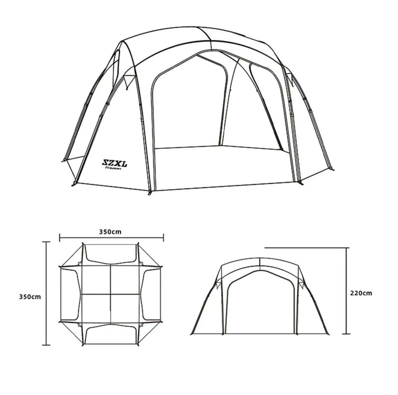 Automatic Dome Canopy & Tent – Includes 4 Side Walls and 1 Groundsheet SZXL9781 by ECOTREK