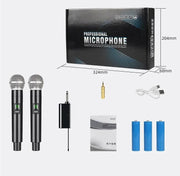 2x Wireless Microphones with Receiver and Rechargeable Batteries, 100 ft Range Karaoke – view 2