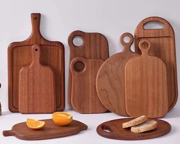 Creative Solid ebony chopping board, wooden kitchen cutting board, multi-functional bread board and serving tray. – view 1