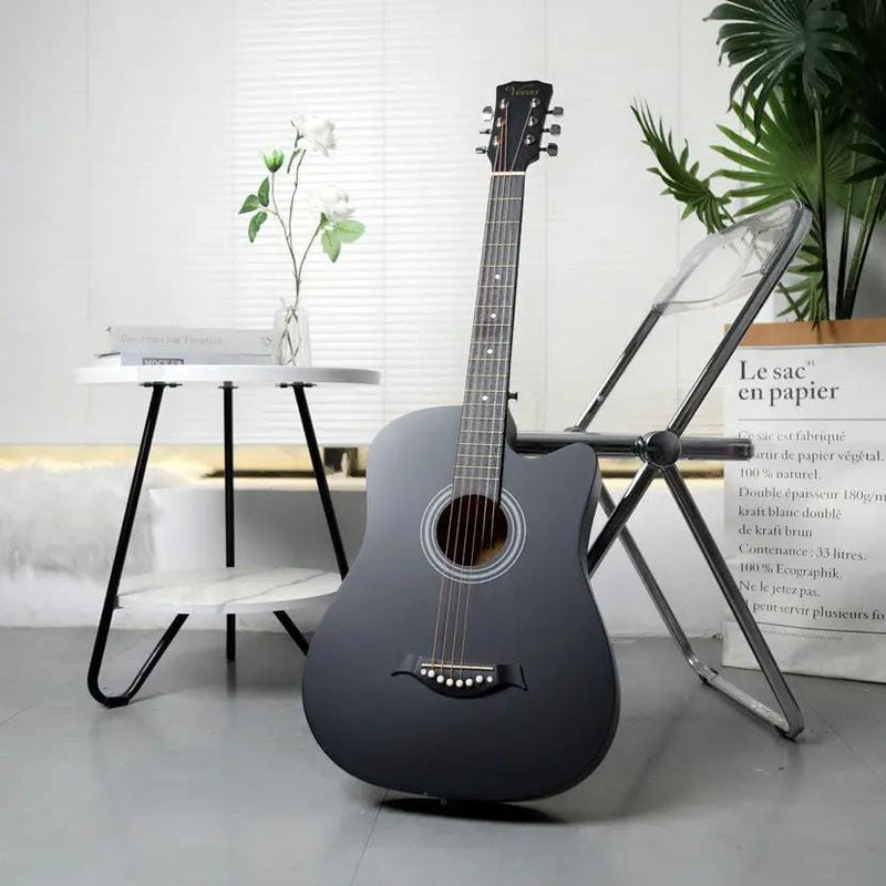 dealonline.co.nz dealonline.co.nz 38" Wooden Acoustic Guitar - Black 38" Wooden Acoustic Guitar - Black