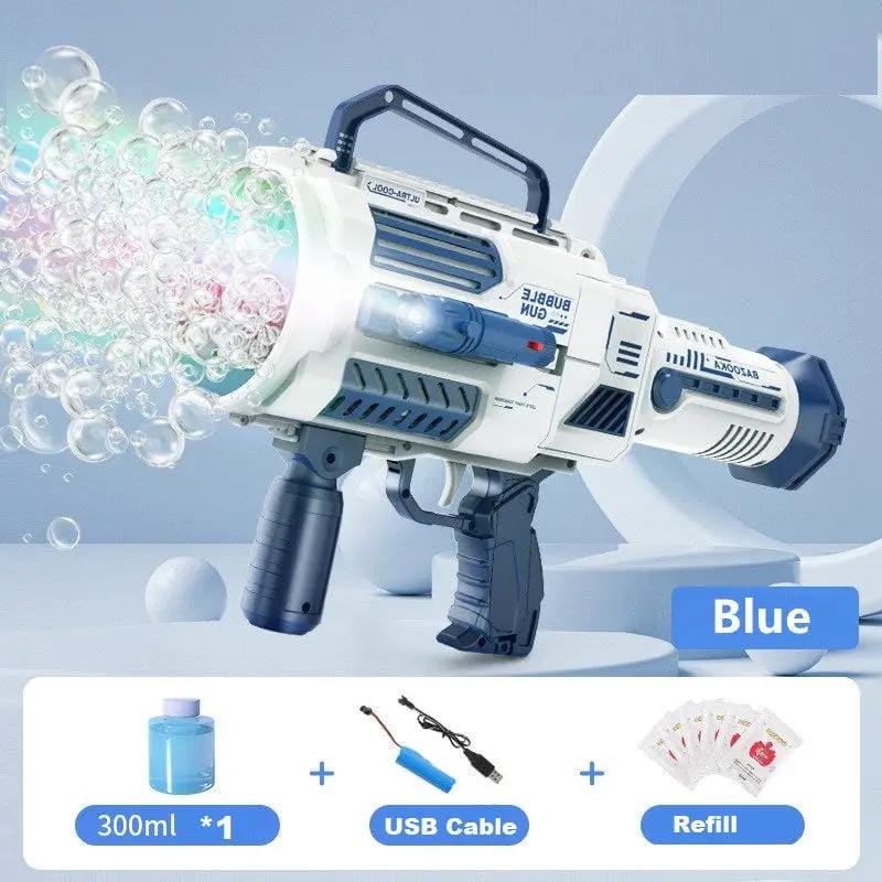 Large Rechargeable Rocket Bubble Gun + Flashlight (43cm) – view 3